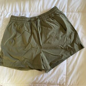 Outdoor Voices Olive Green Athletic Shorts